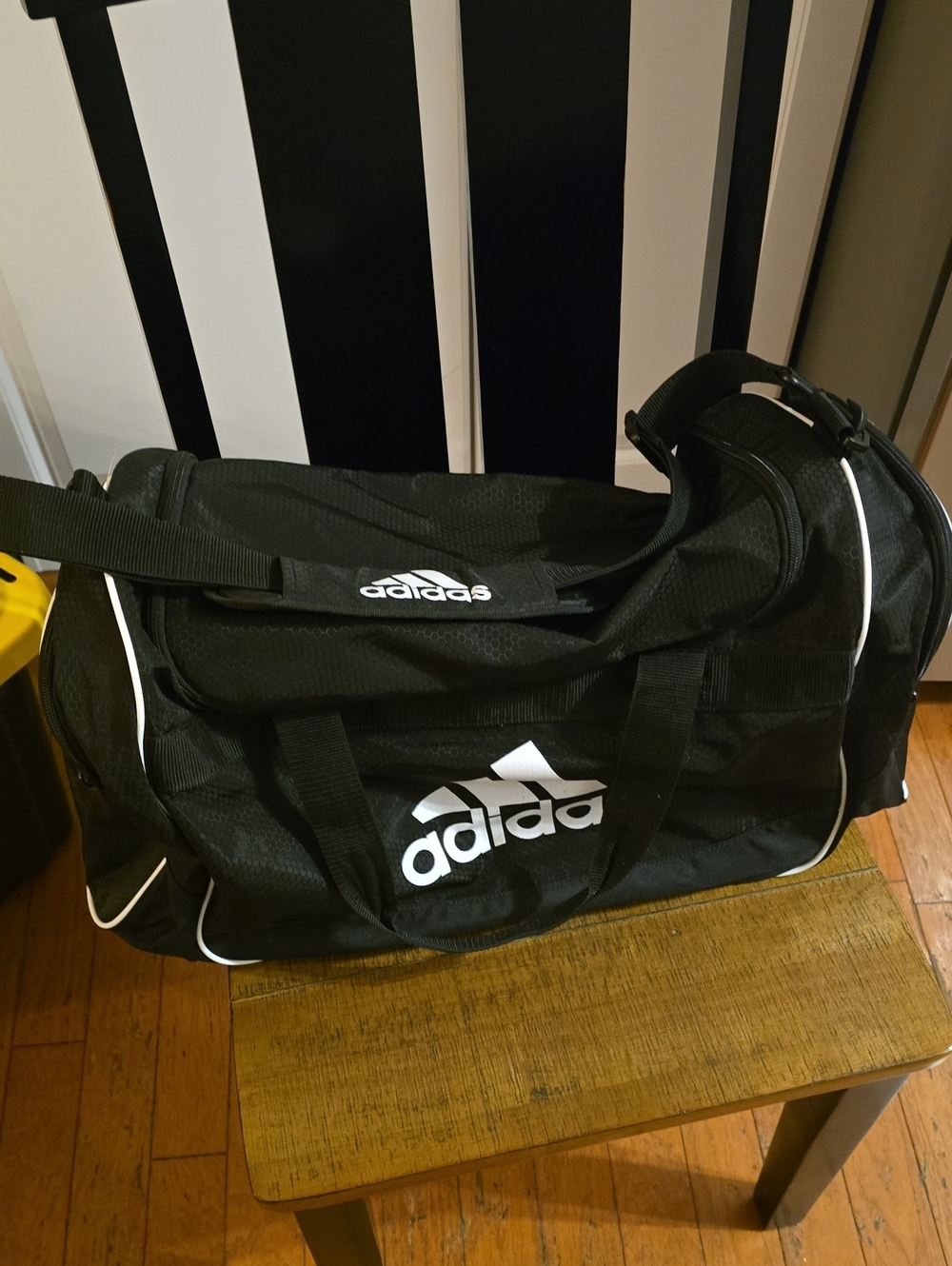Adidas Black Men’s Duffel Bag - Sporty Travel Gym Bag